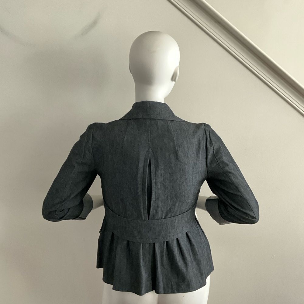Sandro Sportswear Peplum Double Breasted Jacket Black M - Picture 3 of 11